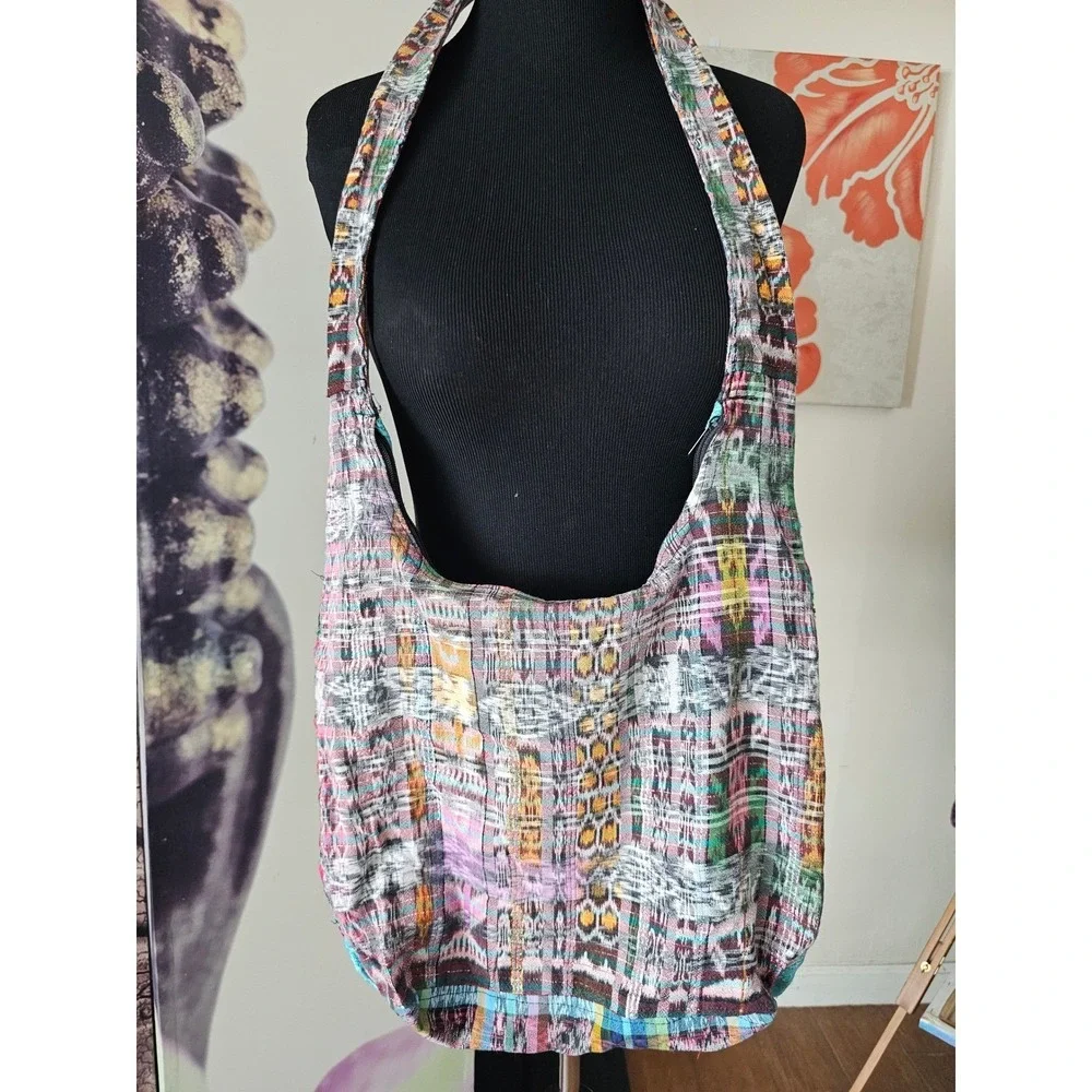 Bohemian‎ Floral Embroidered Hobo Bag Multi Color Hippie Crossbody Shoulder Bag